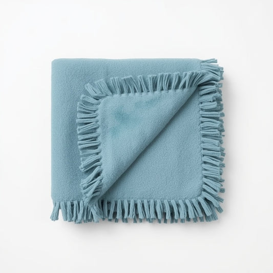 Fleece Pet Blanket, 30 x 39 in Double-Layer Blanket for Dogs and Cats, Dusty Blue
