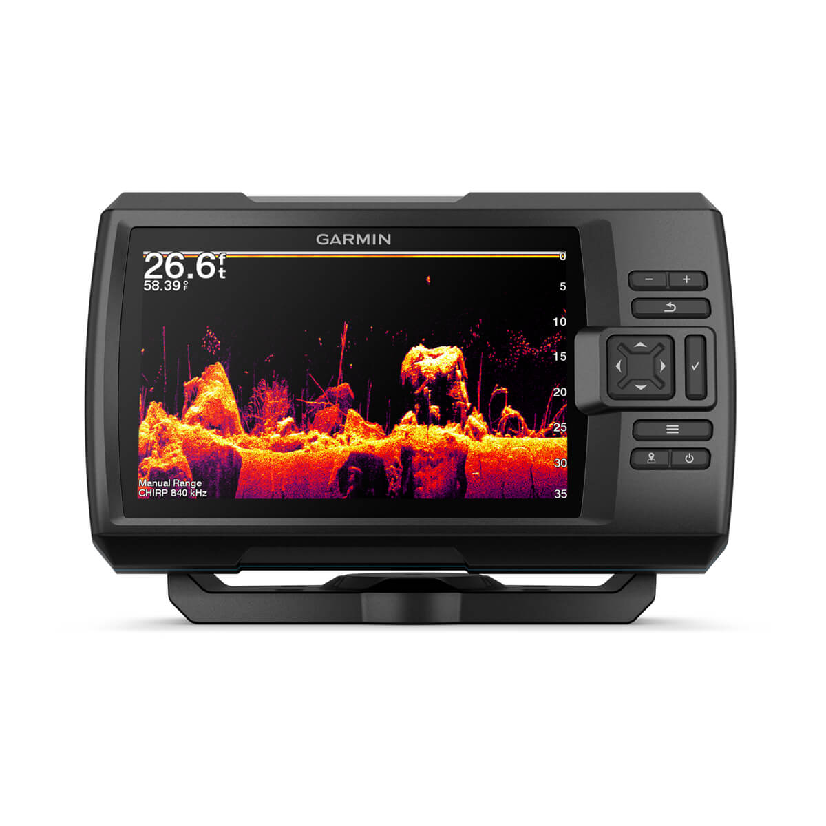 Garmin STRIKER Vivid 7cv 7" Fishfinder with GPS, CHIRP & ClearVü Sonar, Transducer Included