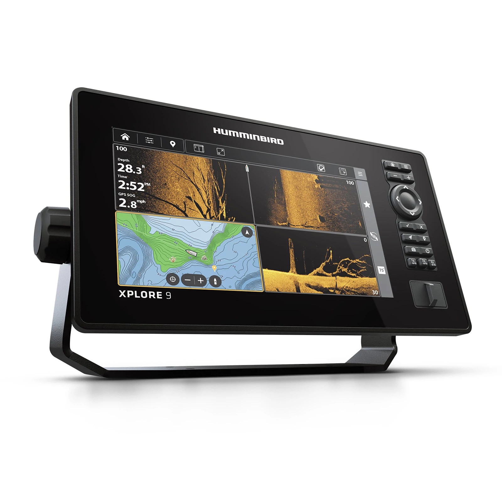 Humminbird XPLORE 9 CHO 9" Fishfinder Chartplotter Display, MEGA Live 2 Compatible, No Transducer